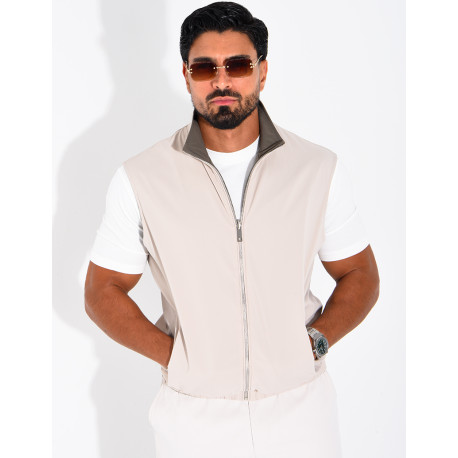 Wendbare, ärmellose Jacke
