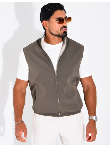 Wendbare, ärmellose Jacke