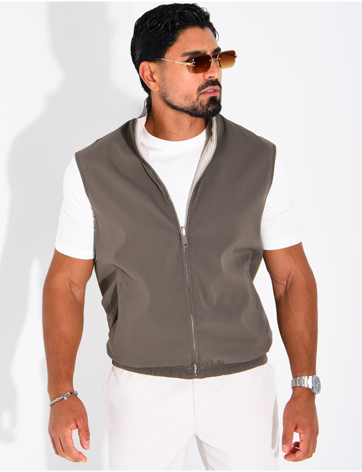 Wendbare, ärmellose Jacke