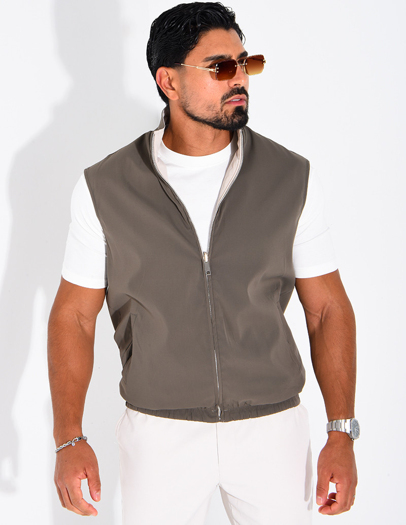 Veste sans manches réversible