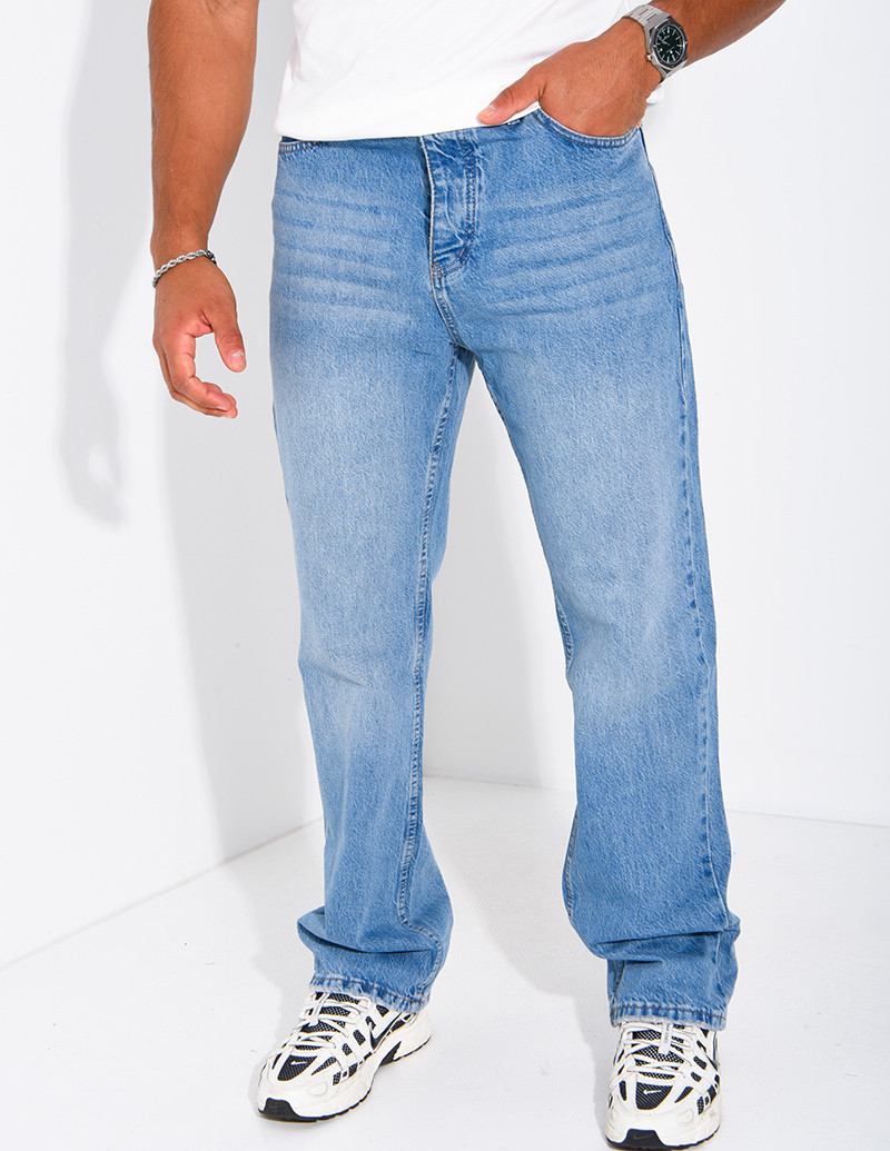 Jeans regular bleu