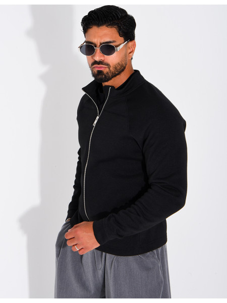 Gilet doublure polaire à zip et poches fendues