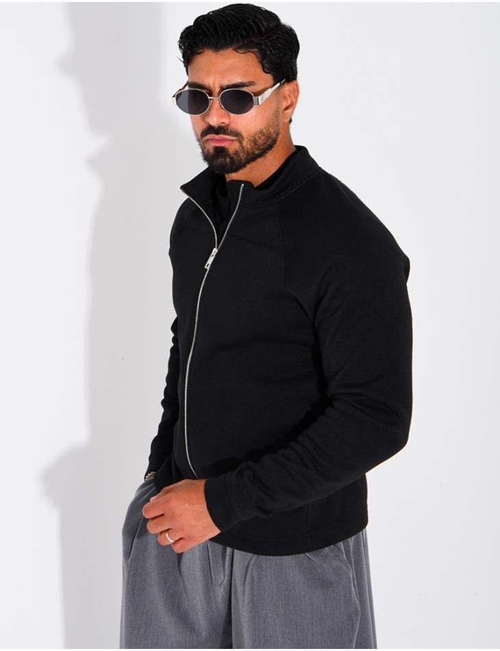 Gilet doublure polaire à zip et poches fendues
