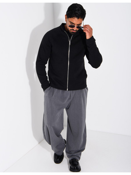 Gilet doublure polaire à zip et poches fendues