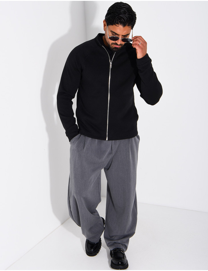 Gilet doublure polaire à zip et poches fendues