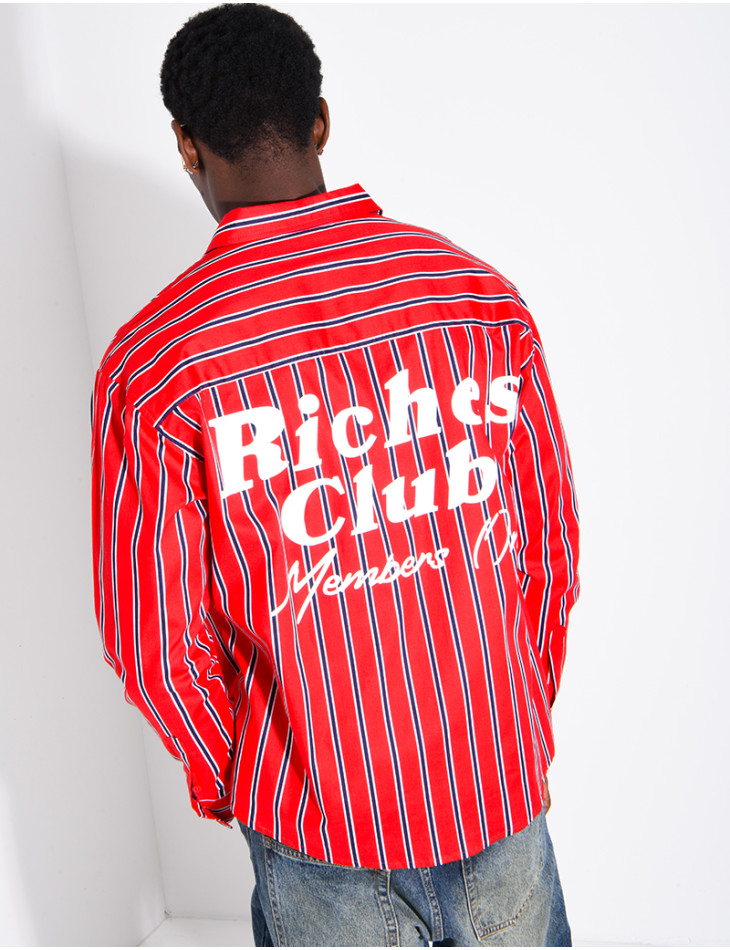 Gestreiftes Langarmhemd „Riches Club“
