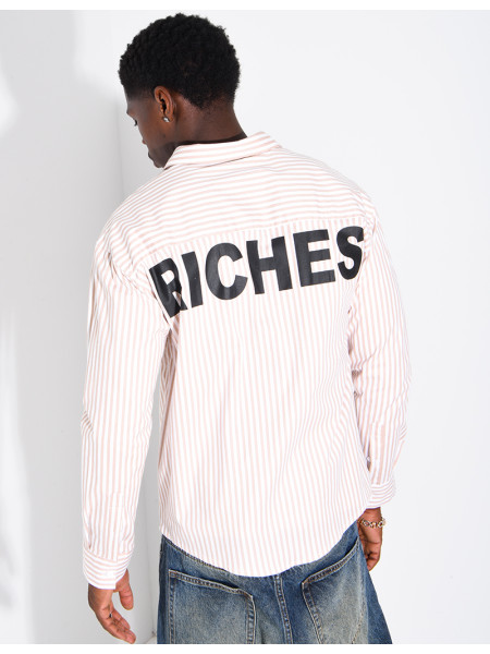 Gestreiftes Langarmhemd „Riches Club“