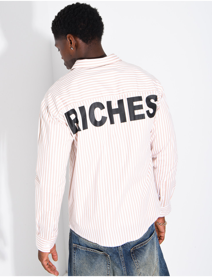 Gestreiftes Langarmhemd „Riches Club“
