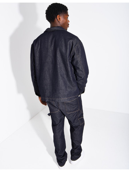 Ensemble en jeans brut veste oversize et pantalon assorti
