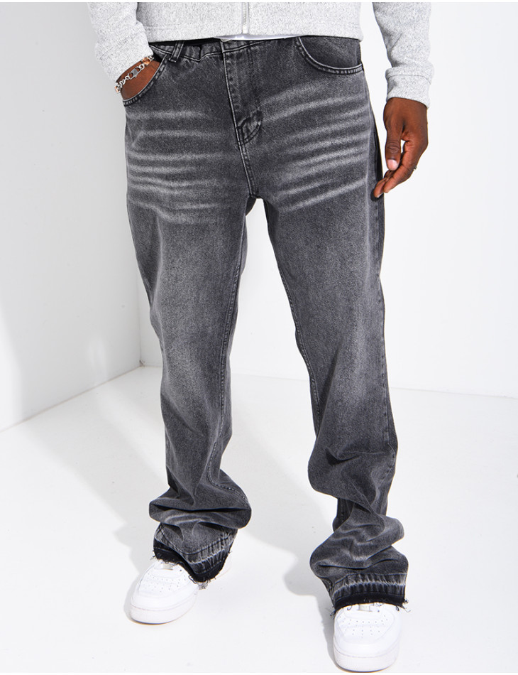 Men's Faded Flare-Cut Jeans