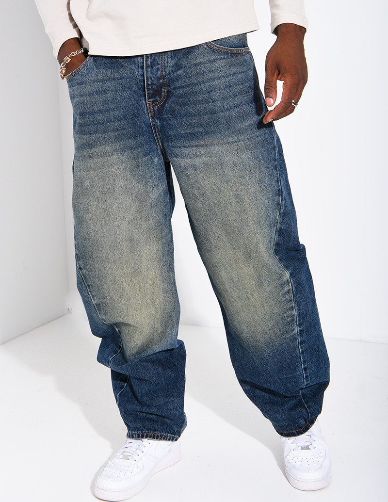 Jeans homme coupe ballon à...