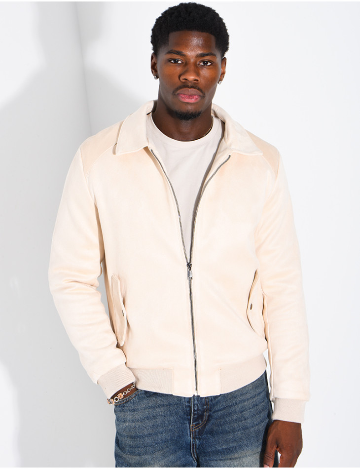 Blouson en suédine homme