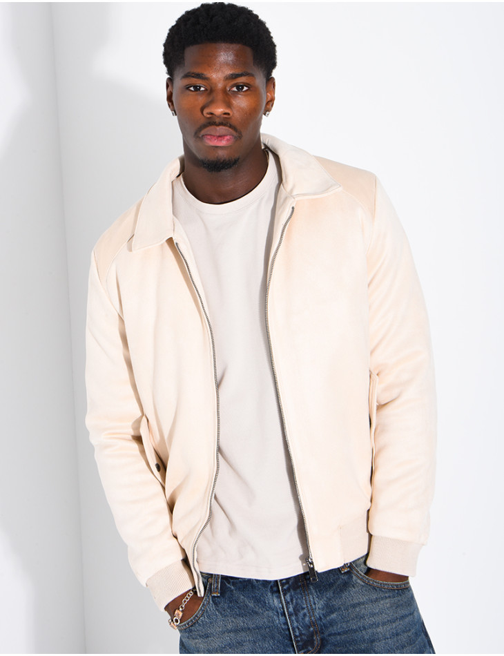 Blouson en suédine homme