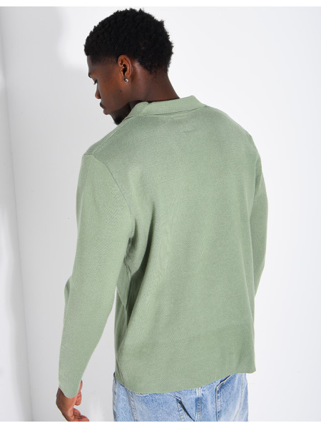 Weicher Strickpullover mit Polokragen