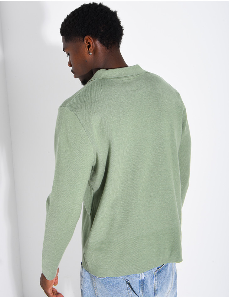 Weicher Strickpullover mit Polokragen