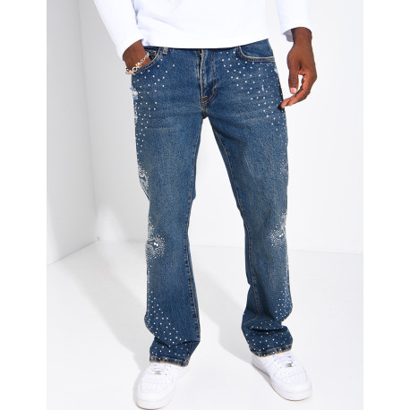 Jeans homme à strass