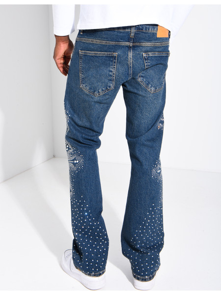 Jeans homme à strass