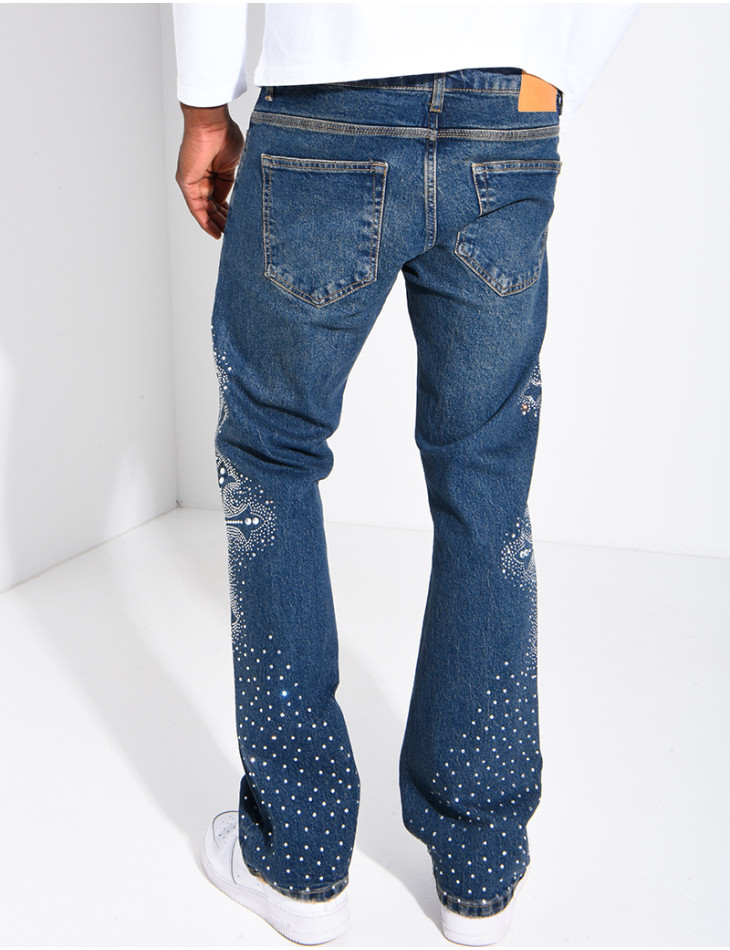 Jeans homme à strass