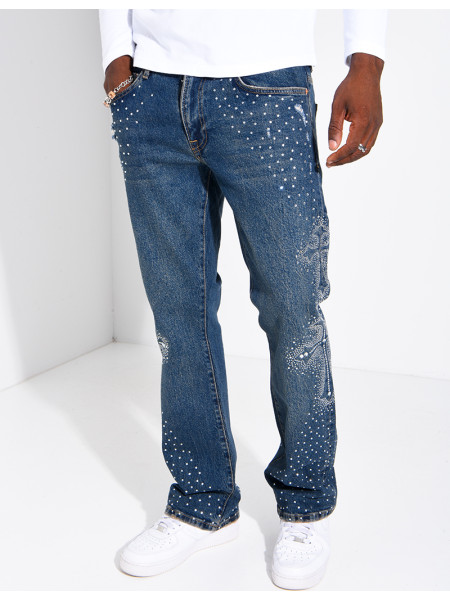 Jeans homme à strass