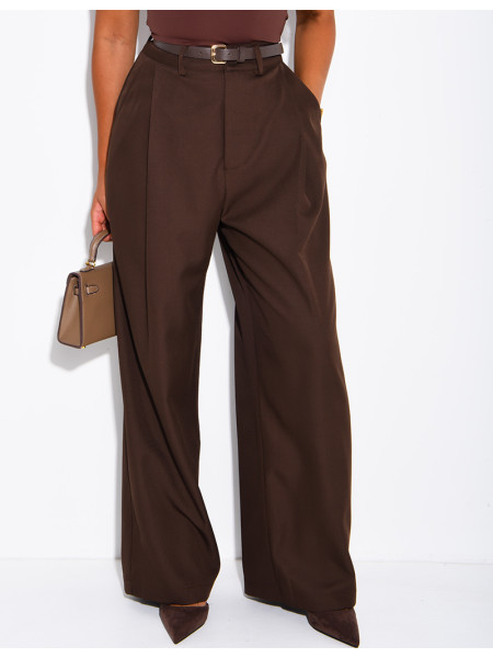 Pants with pleats and a waistband
