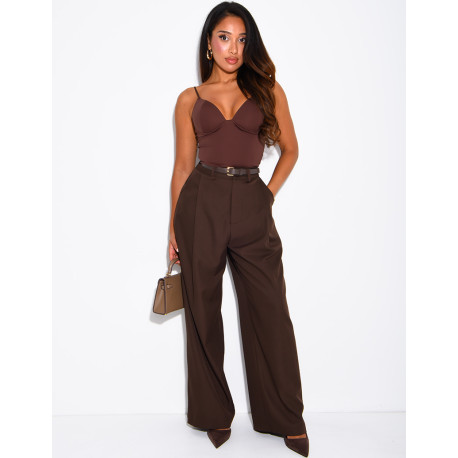 Pants with pleats and a waistband