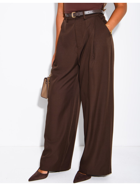 Pants with pleats and a waistband