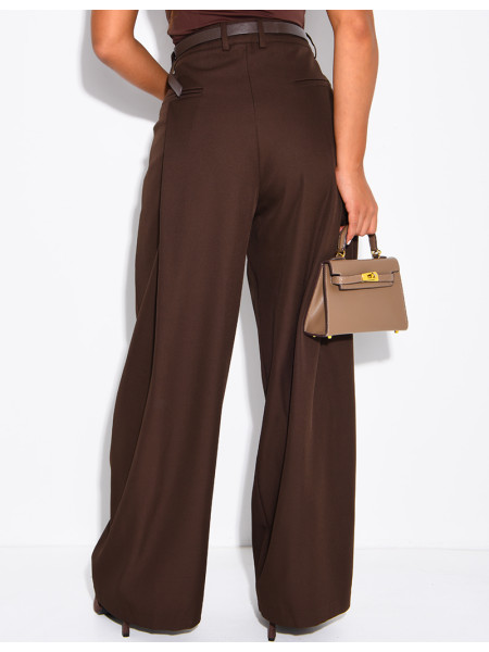 Pants with pleats and a waistband