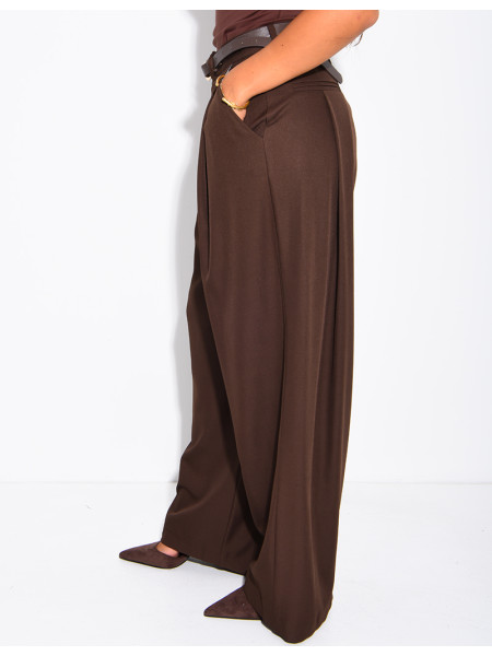 Pants with pleats and a waistband