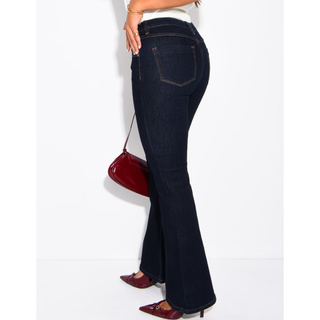 Jeans im Flare-Schnitt in Raw-Denim-Optik