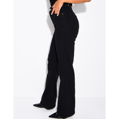 Jeans mit geradem Schnitt, verwaschener Optik und Stretch