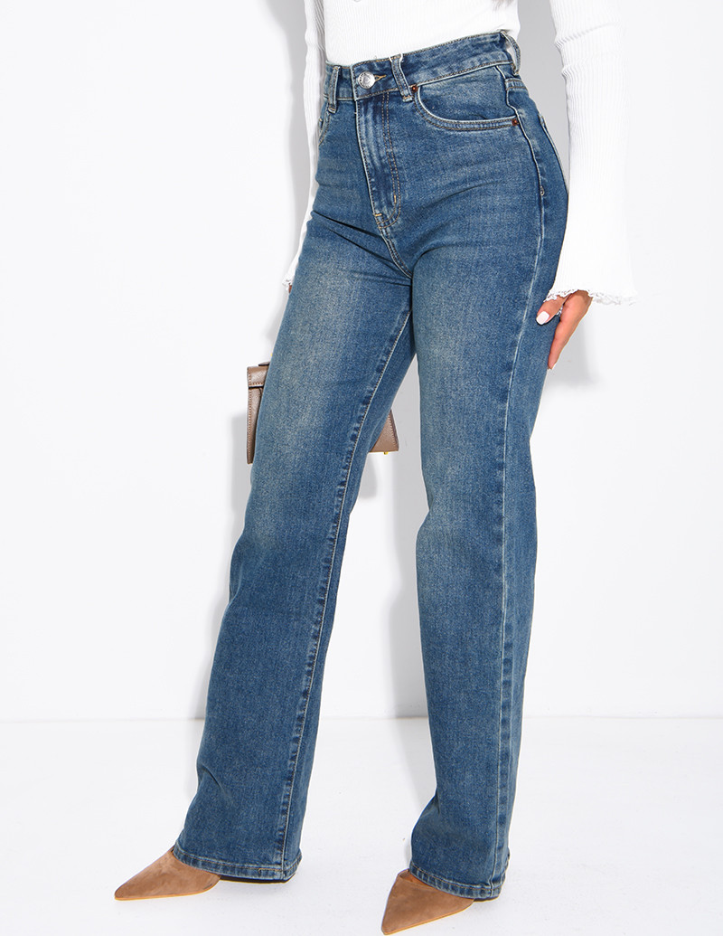 Jeans mit geradem Schnitt,...