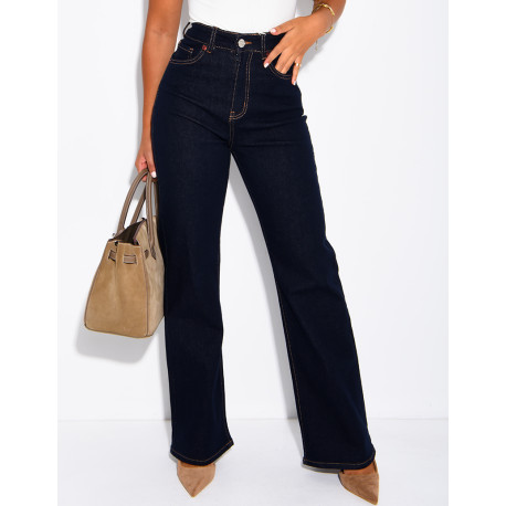 Gerade geschnittene Jeans in Raw Denim mit Stretchanteil