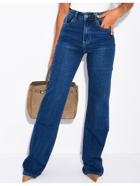 TALL – Jeans mit geradem Schnitt, hoher Taille, Stretch und extra langer Länge