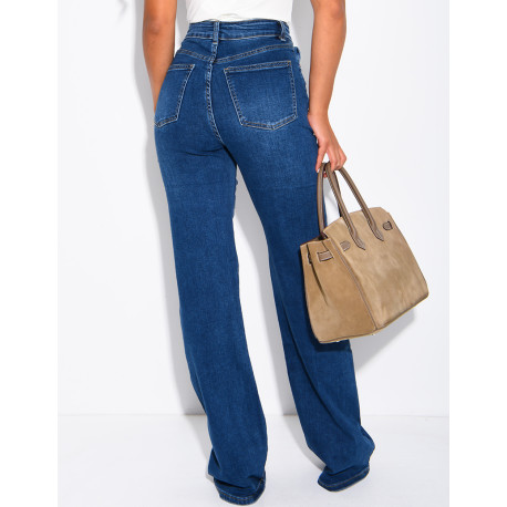 TALL – Jeans mit geradem Schnitt, hoher Taille, Stretch und extra langer Länge