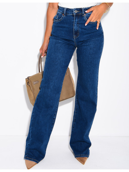 TALL – Jeans mit geradem Schnitt, hoher Taille, Stretch und extra langer Länge