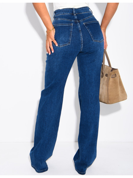 TALL – Jeans mit geradem Schnitt, hoher Taille, Stretch und extra langer Länge