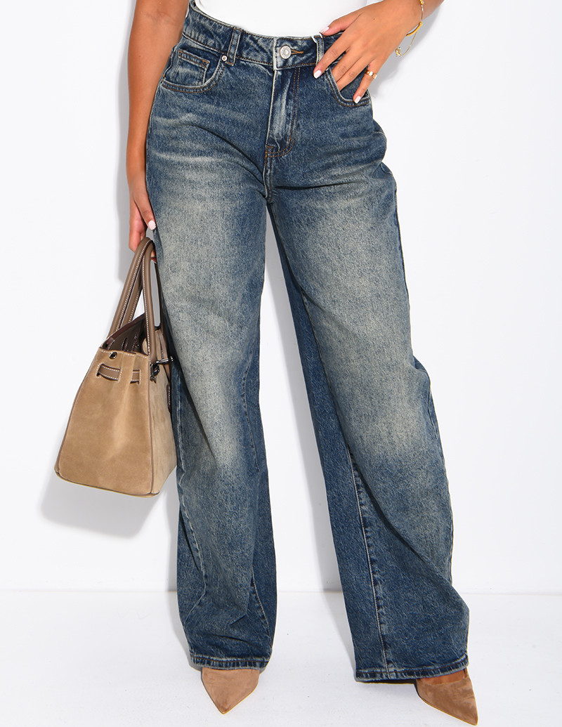 Hoch taillierte Jeans im...