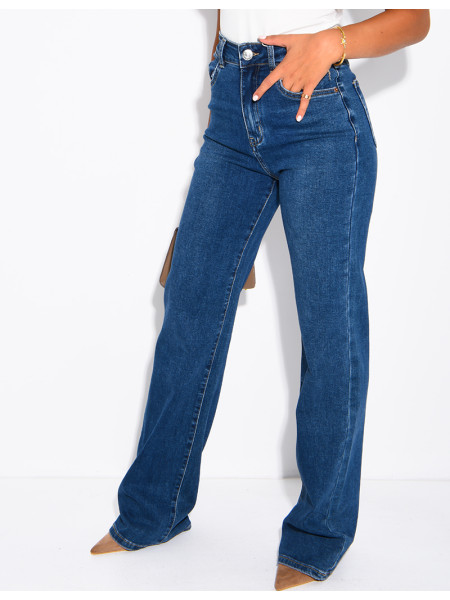 TALL – Jeans mit geradem Schnitt, hoher Taille, Stretch und extra langer Länge