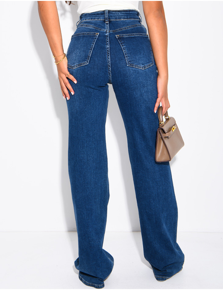 TALL – Jeans mit geradem Schnitt, hoher Taille, Stretch und extra langer Länge