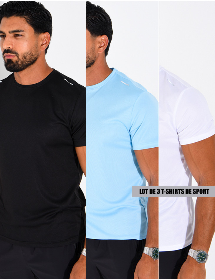 Lot de 3 t-shirts de sport