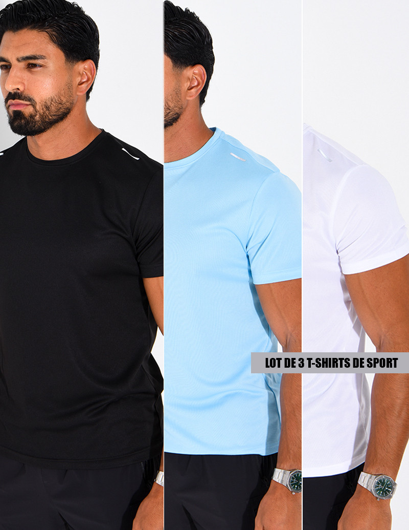 Lot de 3 t-shirts de sport