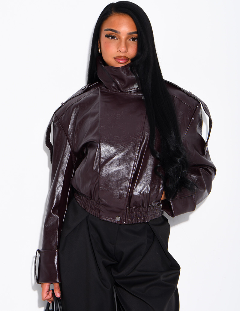 Oversized faux patent...