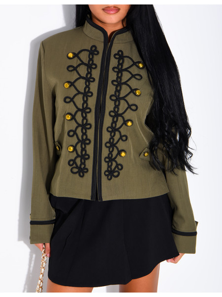 Jacke im Militärstil mit Offiziersknöpfen