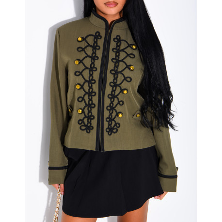 Jacke im Militärstil mit Offiziersknöpfen