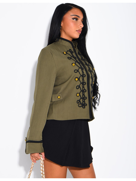 Jacke im Militärstil mit Offiziersknöpfen