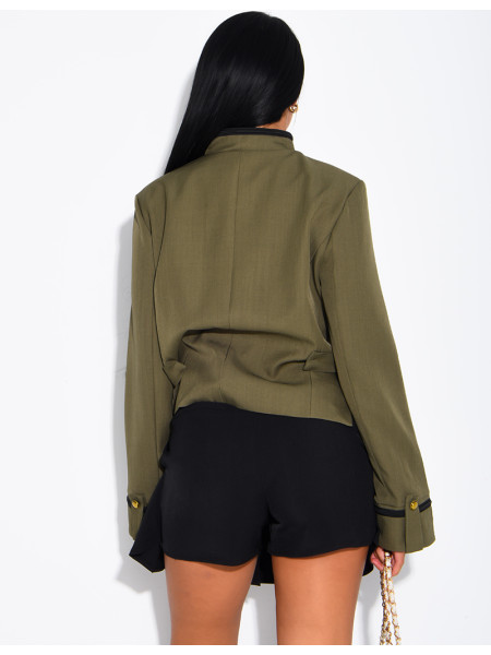 Jacke im Militärstil mit Offiziersknöpfen