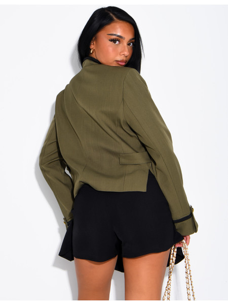 Jacke im Militärstil mit Offiziersknöpfen