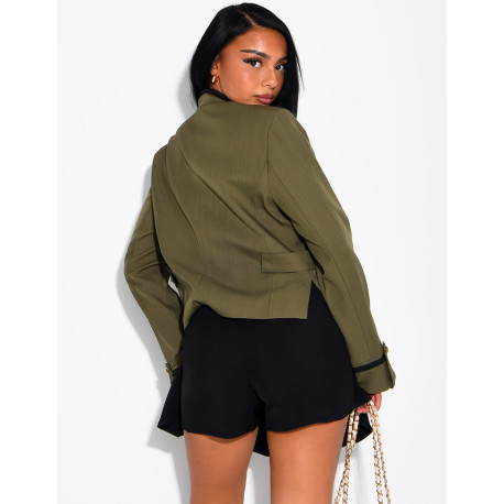 Jacke im Militärstil mit Offiziersknöpfen