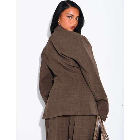 Blazer jacket with structured shoulders and a fitted waist