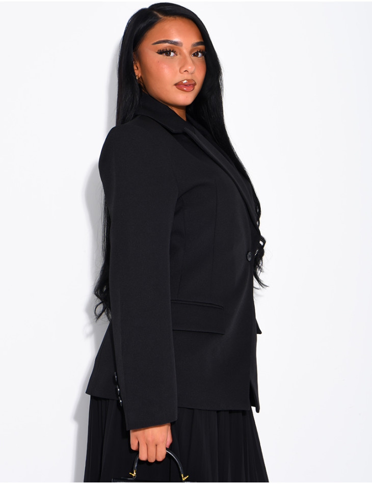 Premium-Blazer mit tailliertem Schnitt